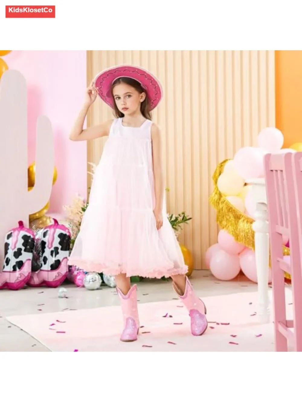 Cowgirl Boots Rhinestone Sparkly Toddler Dress Boots Pointed Toe Mid Calf